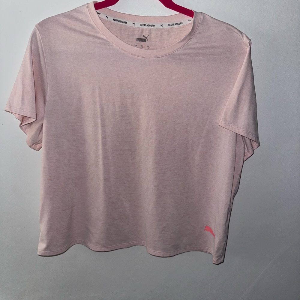 Puma Women's Light Pink Short Sleeve Tee